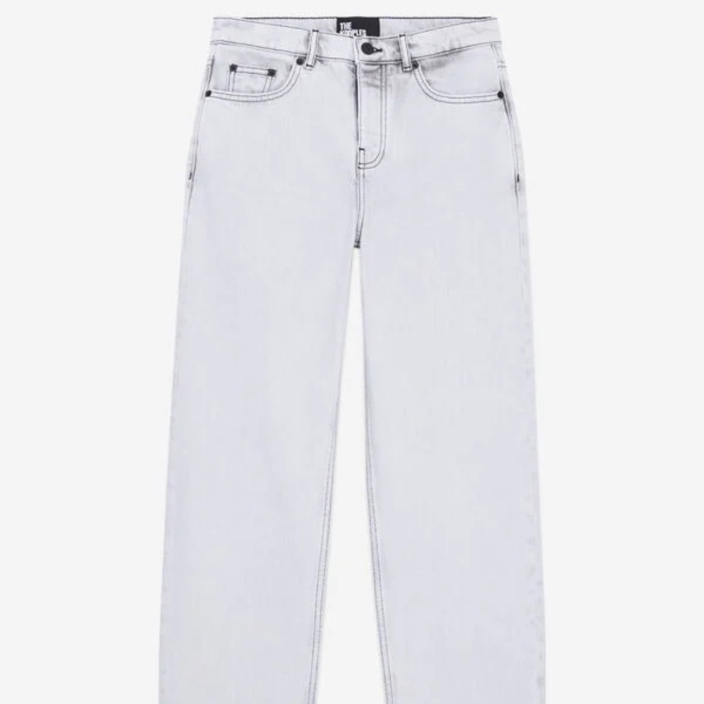 NWT | The Kooples | Straight Bleached Jeans Button Fly - Picture 2 of 10